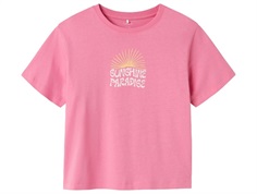Name It t-shirt aurora pink with paradise print  